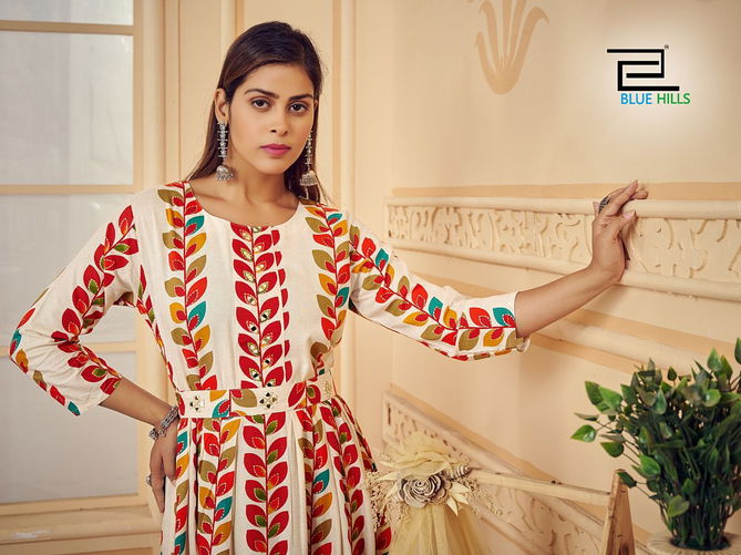 Blue Hills Rose 1 Rayon Ethnic Wear Wholesale Kurti Collection	